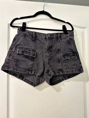 Wild Fable Mid Rise Utility Shorts Black Size Medium